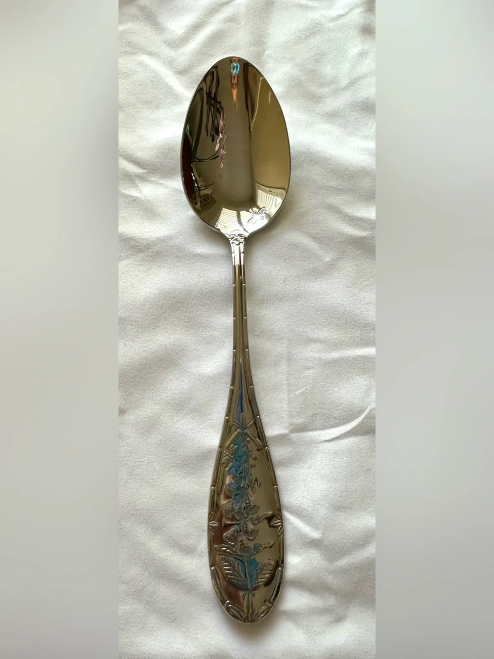 Portmeirion Botanic Garden 18/10 Stainless Serving Spoon 9.5” Floral